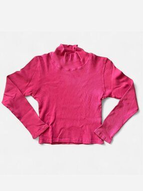 Big Bud Press Long Sleeve Turtleneck in Hot Pink